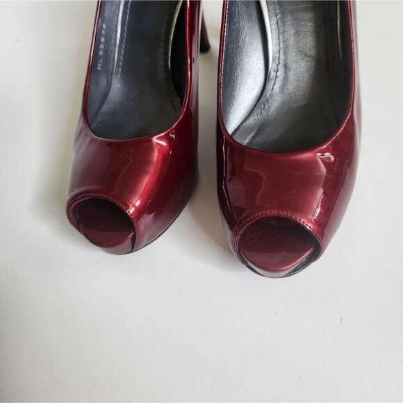 STUART WEITZMAN | Patent leather pumps heels burgundy red sz 5.5 - Picture 2 of 6